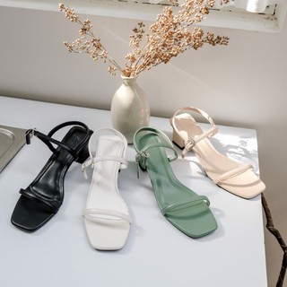 ZORI Cao Gót Sandal 3P Quai Ngang, Hở Mũi Vuông. Mã: CG209