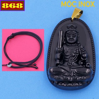 Vòng cổ mặt Phật Bất động minh vương đen - Hộ mệnh tuổi Dậu - Size phù hợp cho nam và nữ