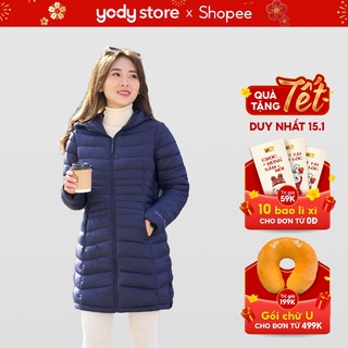 Áo phao YODY nữ thiết kế dáng dài basic áo phao siêu nhẹ PHN4002