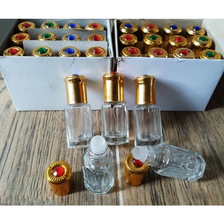 Bộ 12 chai thủy tinh 5ml 6Ml 1hộp dạng bi lăn chiết tinh dầu dubai đựng nước hoa mẫu thử tặng khách hàng