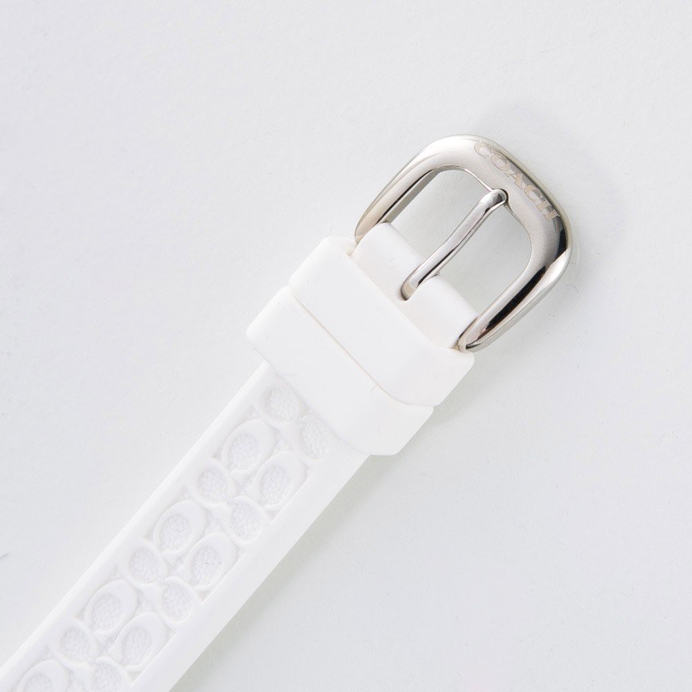 Đồng Hồ Nữ Coach 14502093 Dây Silicon Trắng Silver Chính Hãng 34mm
