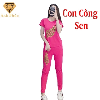 Đồ bộ mặc nhà mặc mát  Anh Phúc + Cotton Con Công
