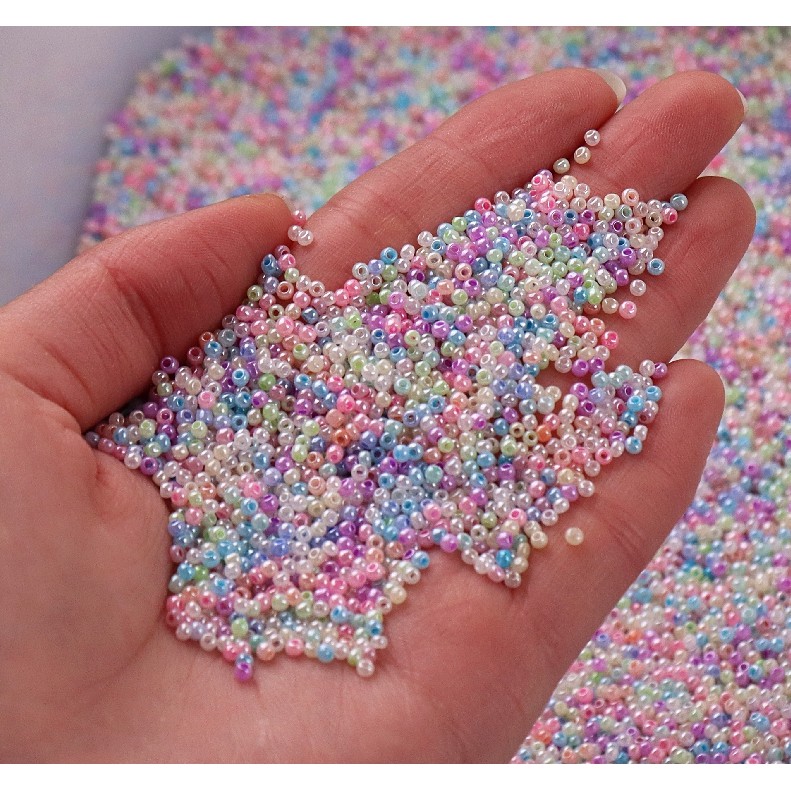 Hạt xâu làm trang sức hình tròn bằng thủy tinh 2mm / 3mm / 4mm