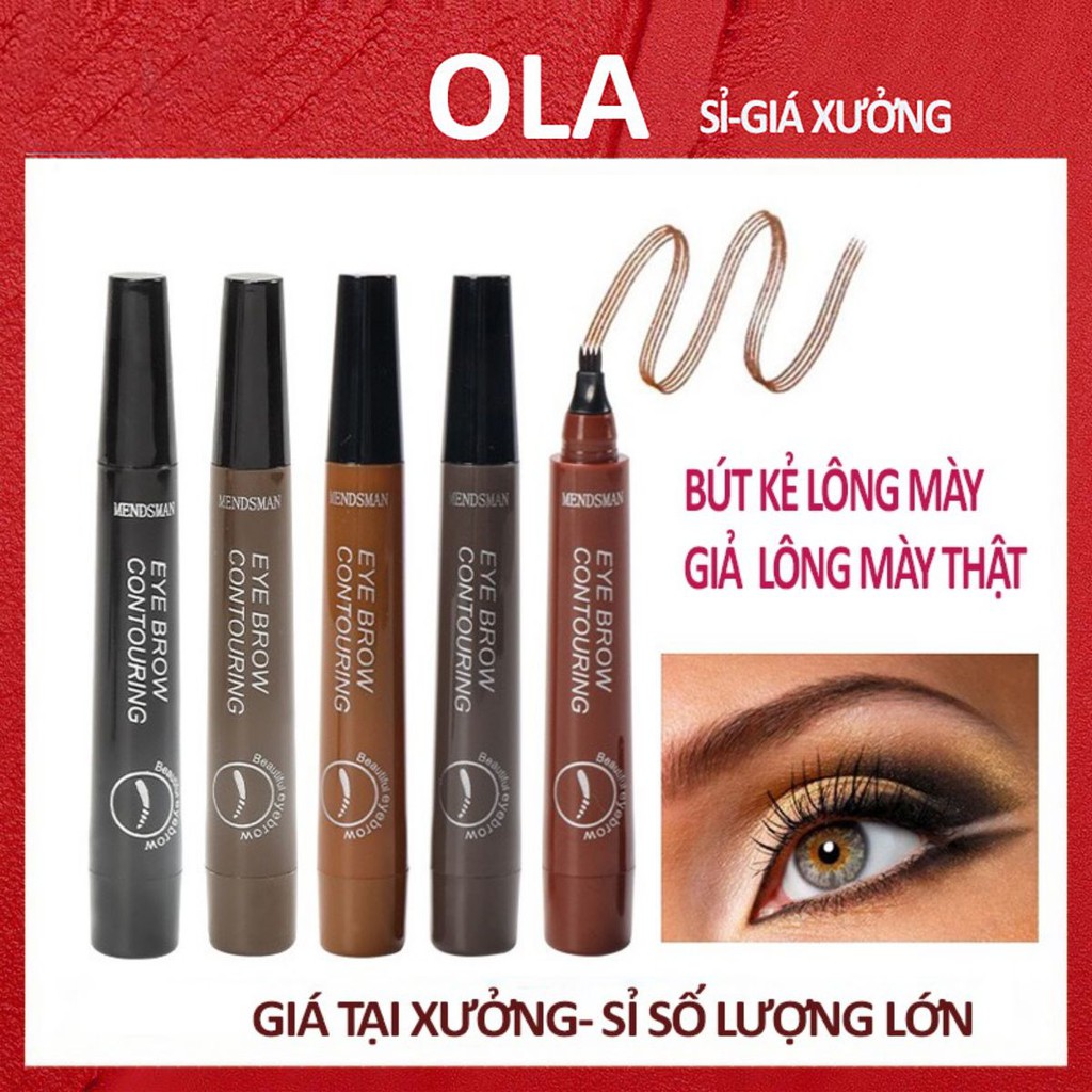 [ OLA MART ] Bút kẻ lông mày 🔥𝑭𝑹𝑬𝑬𝑺𝑯𝑰𝑷🔥, bút kẻ chân ày 4 đường  lâu trôi đẹp tự nhiên, bút kẻ mắt