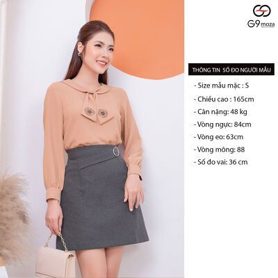Chân váy 9821 G9moza với chất liệu thô hàn tạo nên phong cách Công sở, dạo phố Trẻ trung, cá tính