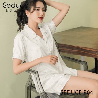 Bộ Đồ Ngủ Nữ Quần Đùi Lụa Satin Seduce P04 Hoa