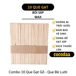 Combo 10 Que Đè Lưỡi - 10 Que gạt gỗ dùng để gạt sáp wax lông [FREESHIP]