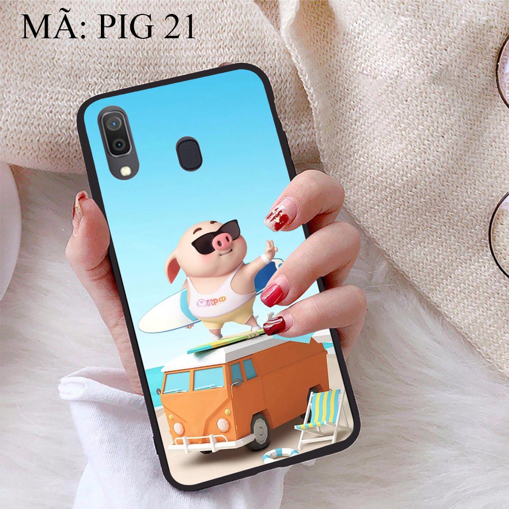 Ốp lưng Samsung A30 viền dẻo TPU BST Heo Con
