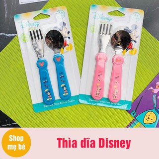 Vỷ thìa kèm dĩa inox Disney cho bé
