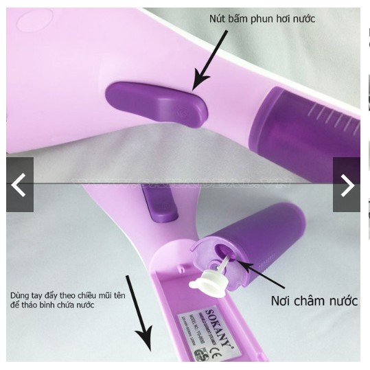 BÀN LÀ HƠI NƯỚC CẦM TAY CAO CẤP SOKANY