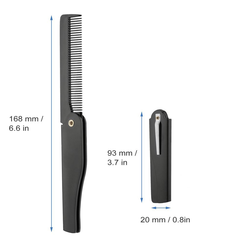 Lược gấp bỏ túi chải tóc & râu quai nón cho nam