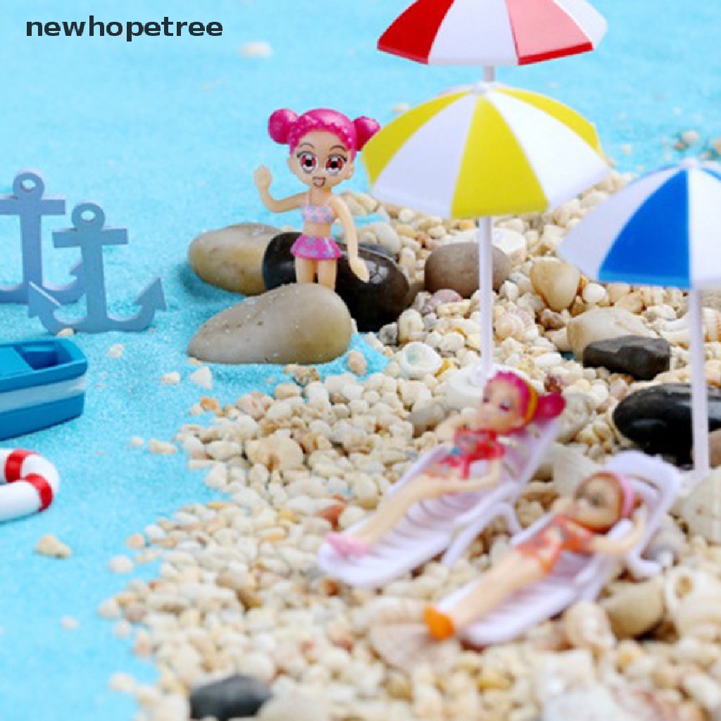 Mô Hình Ghế Ngồi Bãi Biển Mini Trang Trí Nhà Búp Bê