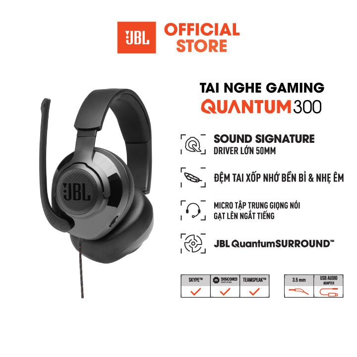 Tai nghe JBL QUANTUM 300 - Hàng Chính Hãng