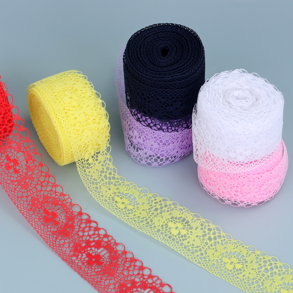 Cuộn Vải Ren Rộng 40mm Dài 10 Yard Dùng Làm Rèm Cửa / Trang Trí DIY