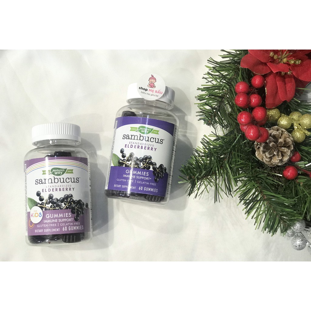 Kẹo tăng đề kháng Nature's Way Sambucus Elderberry 60 viên