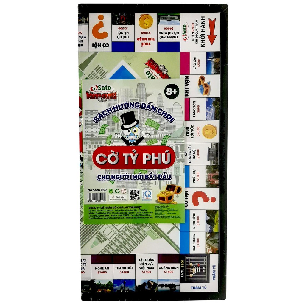 Đồ chơi CỜ TỶ PHÚ (62 chi tiết/bộ) phiên bản Việt của Monopoly