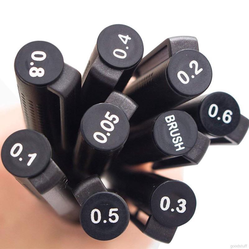 Bút vẽ mực đen chống nước
