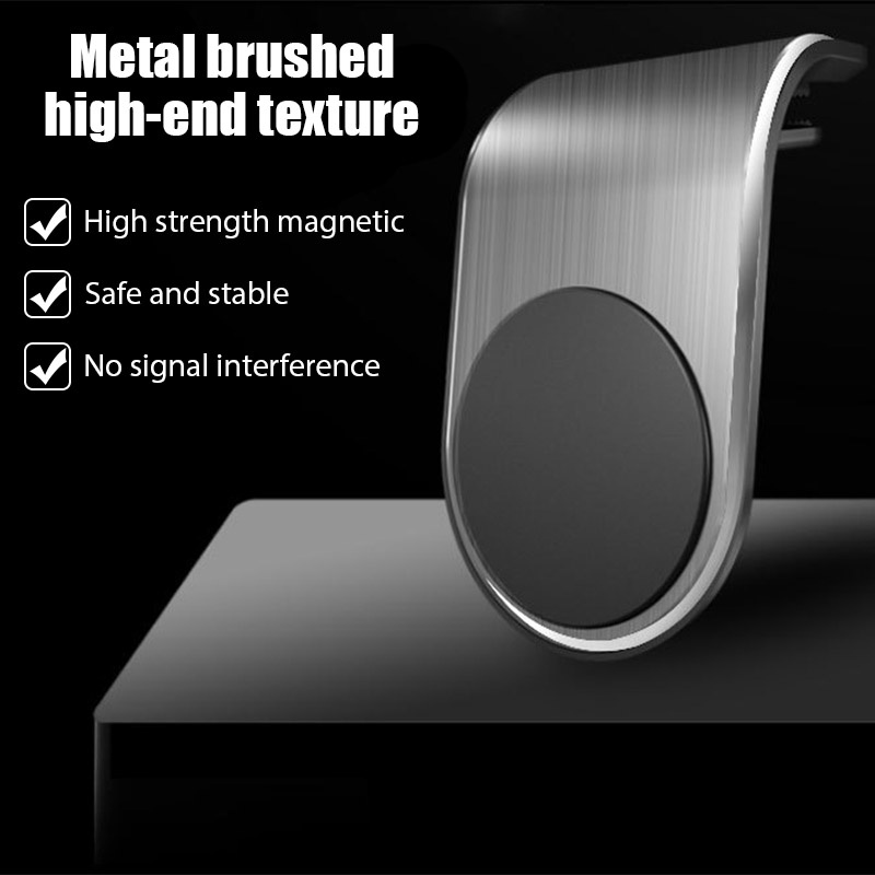 Set 2 Giá Đỡ Điện Thoại Hình Chữ L Hít Nam Châm Ổn Định Kèm Tấm Kim Loại Cho iPhone Redmi