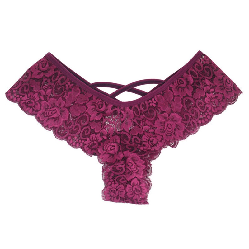 Quần Lót Lọt Khe Eo Thấp Phối Ren Hoa Quyến Rũ Cho Nữ