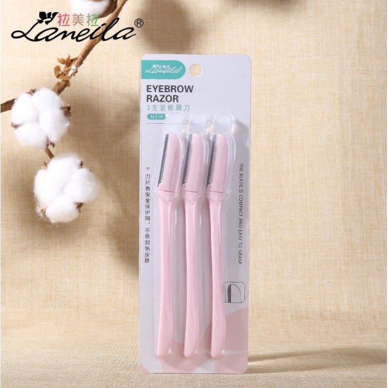 LANEILA - Dao cạo lông mày Eyebrow Razor x3