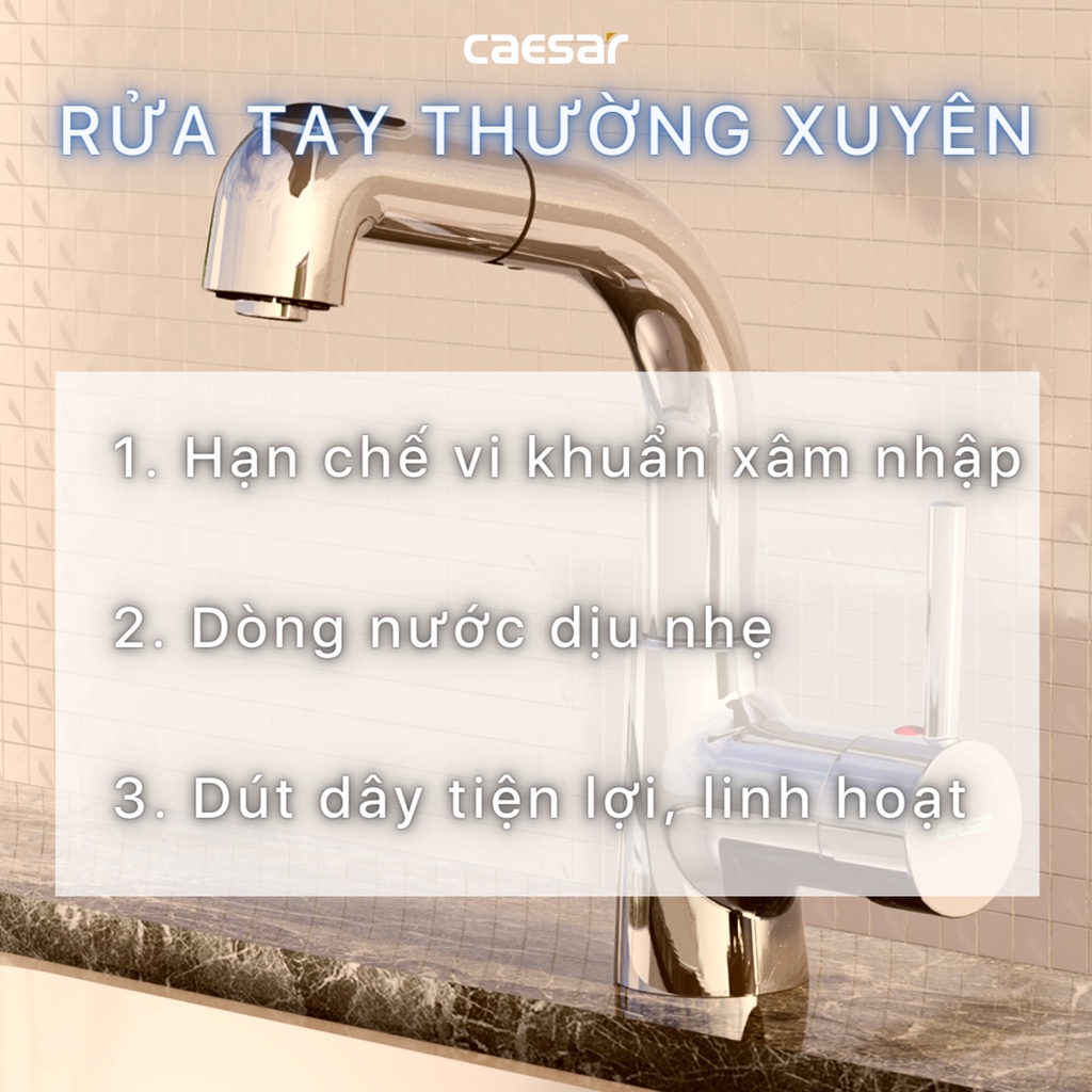 Vòi Lavabo Cao Nóng Lạnh - B900CU CAESAR