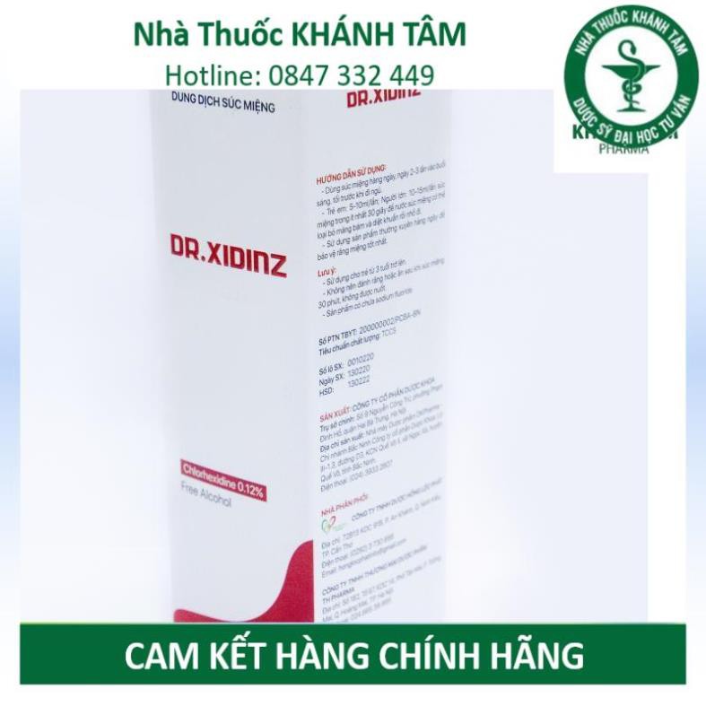 Nước súc miệng DR.XIDINZ 250ml _Khánh Tâm ! !