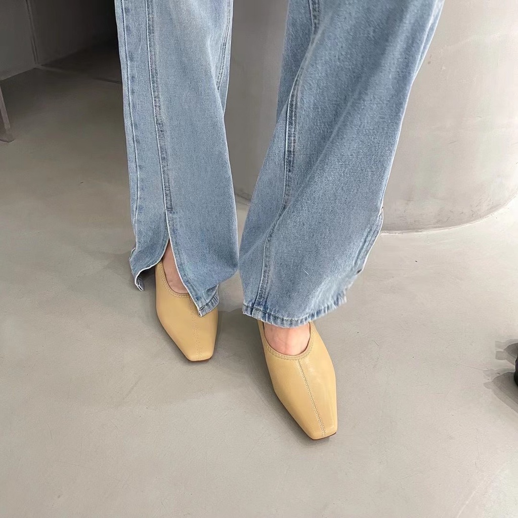 Giày bệt nữ da mềm, vintage classic Hàn Better Shoes -100821008