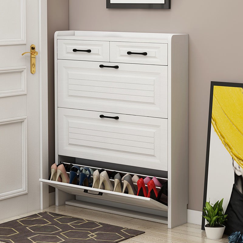 ▤✵✘Thùng đựng đồ siêu mỏng Tủ giày lối vào nhà đơn giản, hiện đại và tiết kiệm không gian sảnh hiên lưu trữ giản
