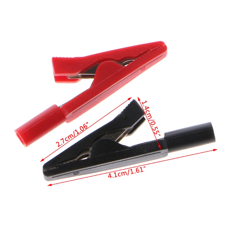 Bộ 2 Đầu Dò Kẹp Cá Sấu 2mm Màu Đỏ / Đen