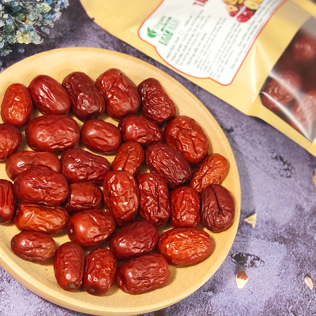 500g Táo Đỏ Sấy Khô NGUYÊN TRÁI Loại Ngon Đẹp Cao Cấp, Hỗ Trợ An Thần Thanh Nhiệt 🐦 Nông Sản Hani Food