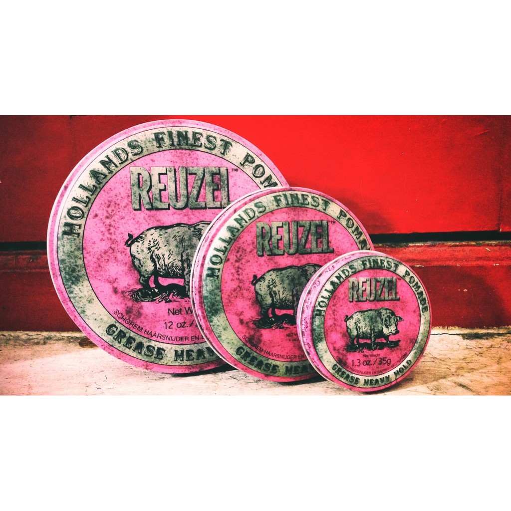 Sáp giữ nếp cứng độ bóng vừa Reuzel Pink Heavy Grease 340gr