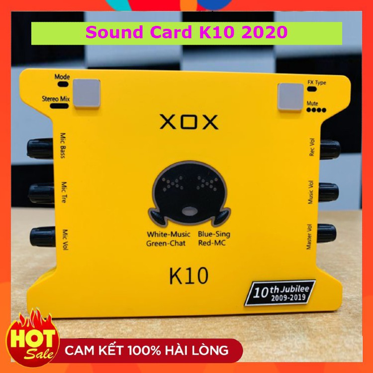 Sound card XOX K10 Phiên Bản Tiếng Anh - Kỷ Niệm 10 Năm Thành Lập Thương Hiệu XOX - Phiên Bản Giới Hạn .Bảo Hành 6 Tháng