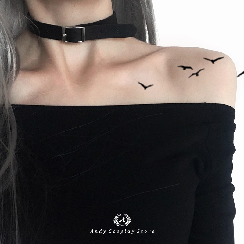 Vòng cổ choker harness giả da trơn