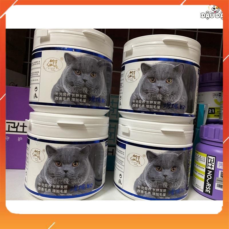 Bột tăng nọng cằm &amp; Bột tăng nọng form bánh bao cho mèo - 200g