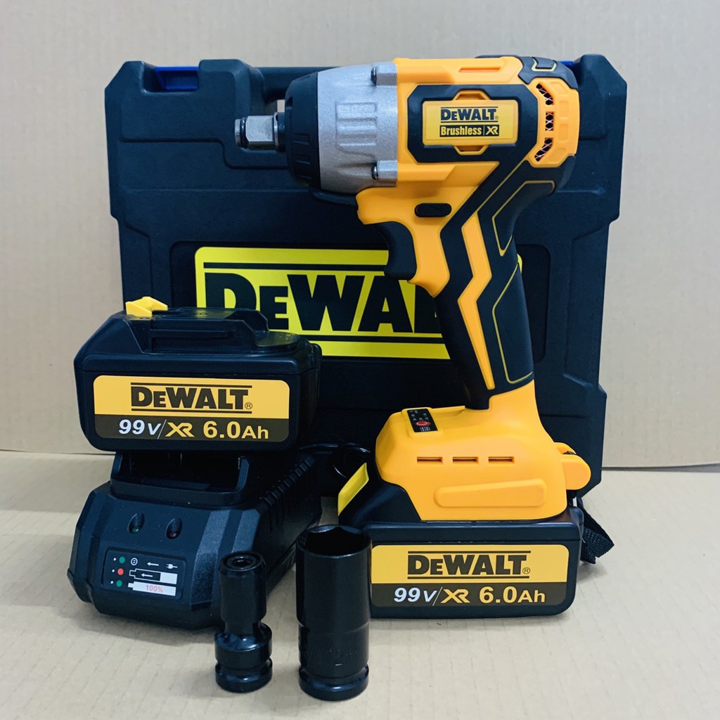 Máy siết bulong dùng pin không chổi than 99V Dewalt pin khủng 10 Cell