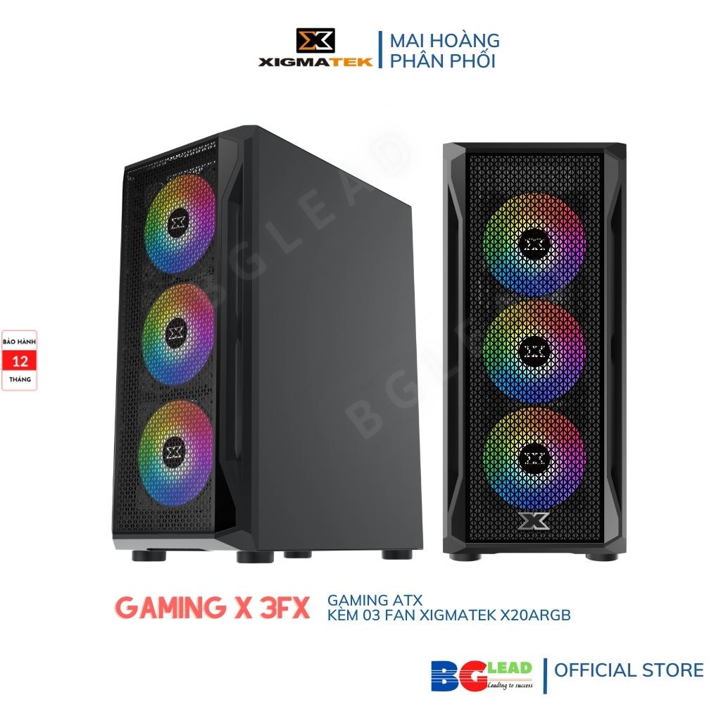 Vỏ case máy tính | Thùng máy tính XIGMATEK GAMING X 3FX - GAMING ATX, KÈM 03 FAN XIGMATEK X20ARGB