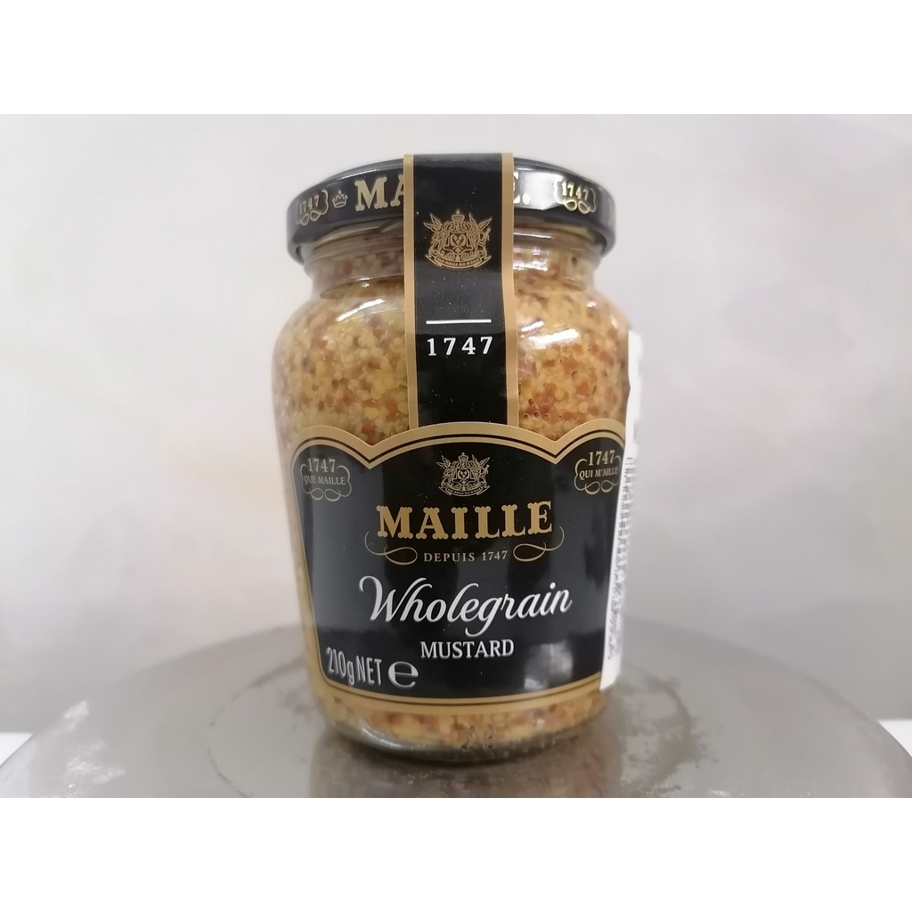 [Lọ nhỏ 210g – NGUYÊN HẠT] MÙ TẠT VÀNG [France] Dijon MAILLE Wholegrain Mustard (anm-hk)