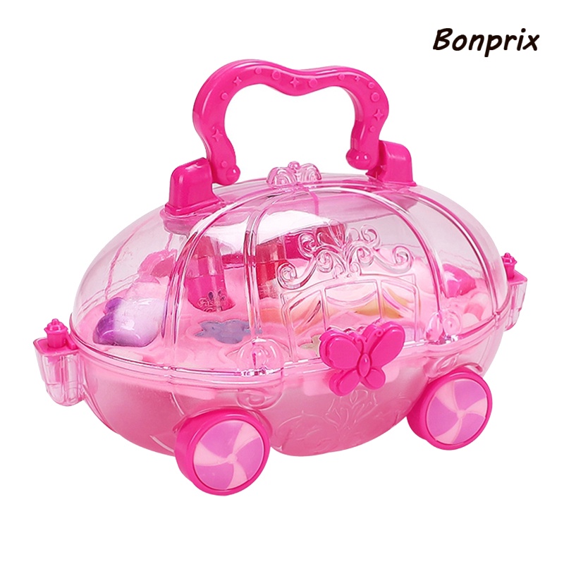 [Hàng mới về] Bộ mỹ phẩm đồ chơi bảng phấn mắt kem lót sơn móng tay son môi rửa được không độc hại có gương cho bé gái