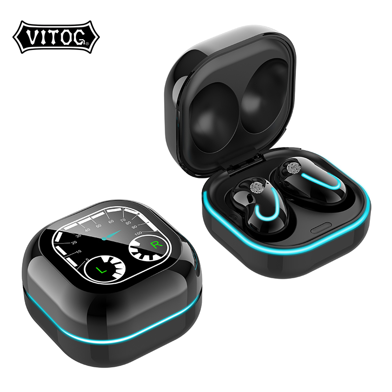 Một Cặp Tai Nghe Bluetooth Vitog S6se Tws Không Dây Thực Kèm Hộp Sạc Chất Lượng Cao