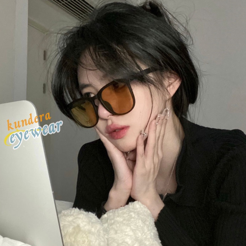 Kính Mát Chống Tia Cực Tím Phong Cách retro Hàn Quốc Cho Nữ