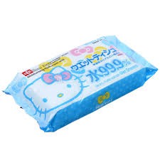 Giấy ướt LEC 99,9% nước tinh khiết Hello Kitty SS-232 80 tờ x 3 gói