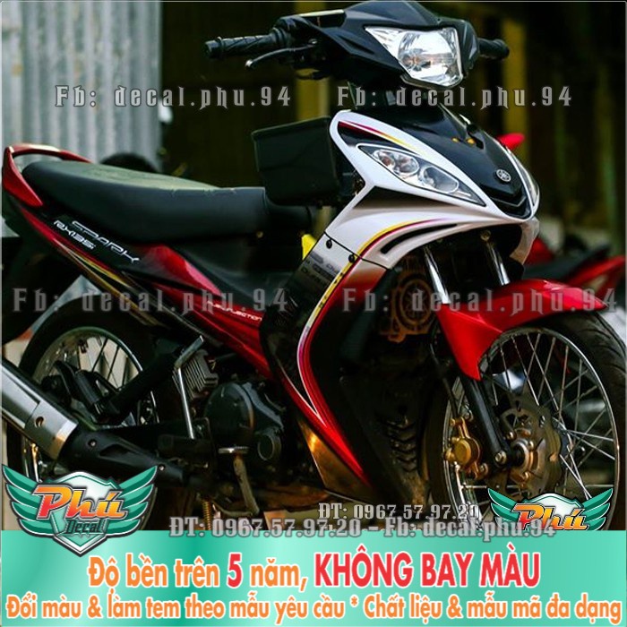 Tem rời EX 2006-2010 Spark đen trắng đỏ (P) -1