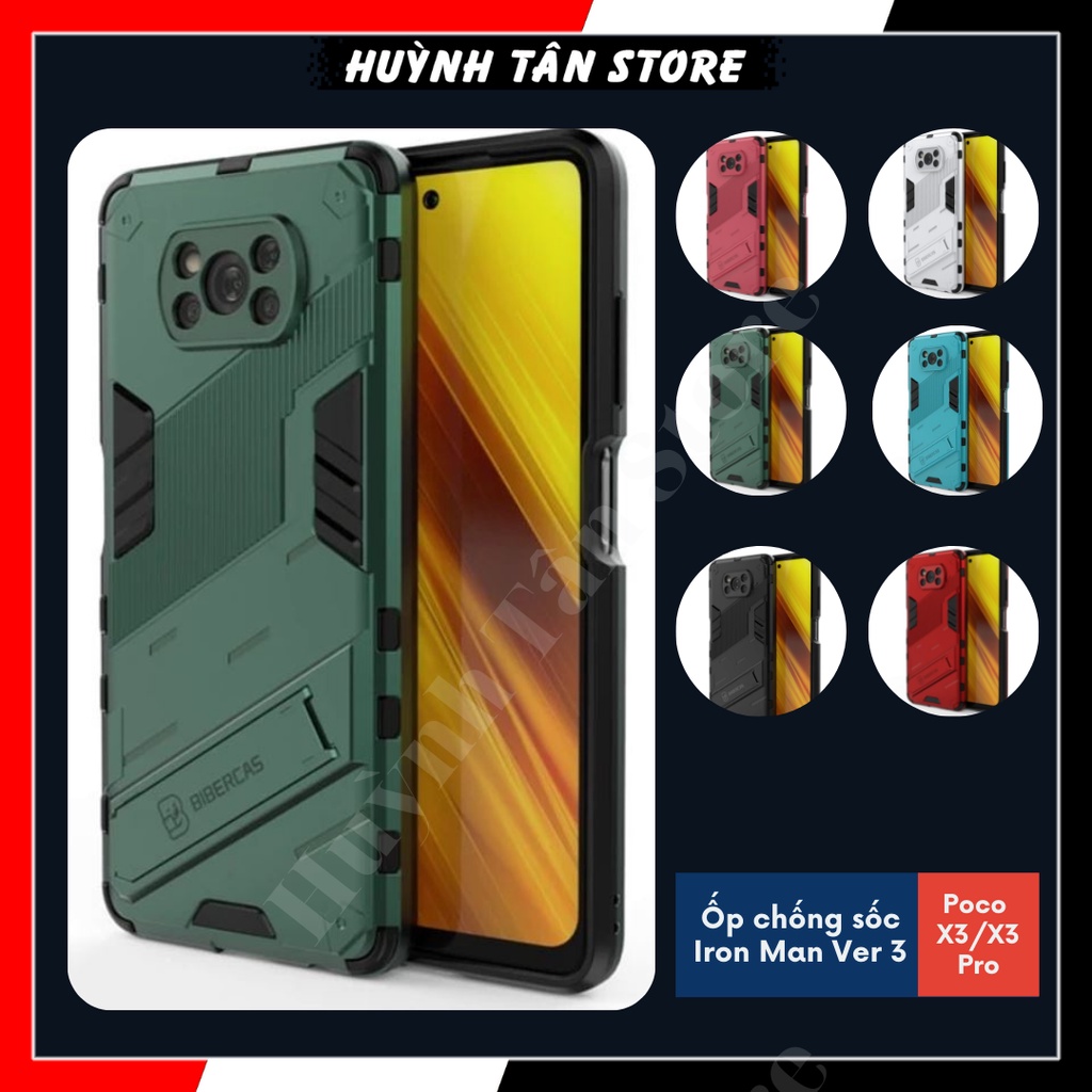 Ốp lưng Xiaomi Poco X3, X3 Pro Gaming chống sốc Iron Man Ver 3 2021