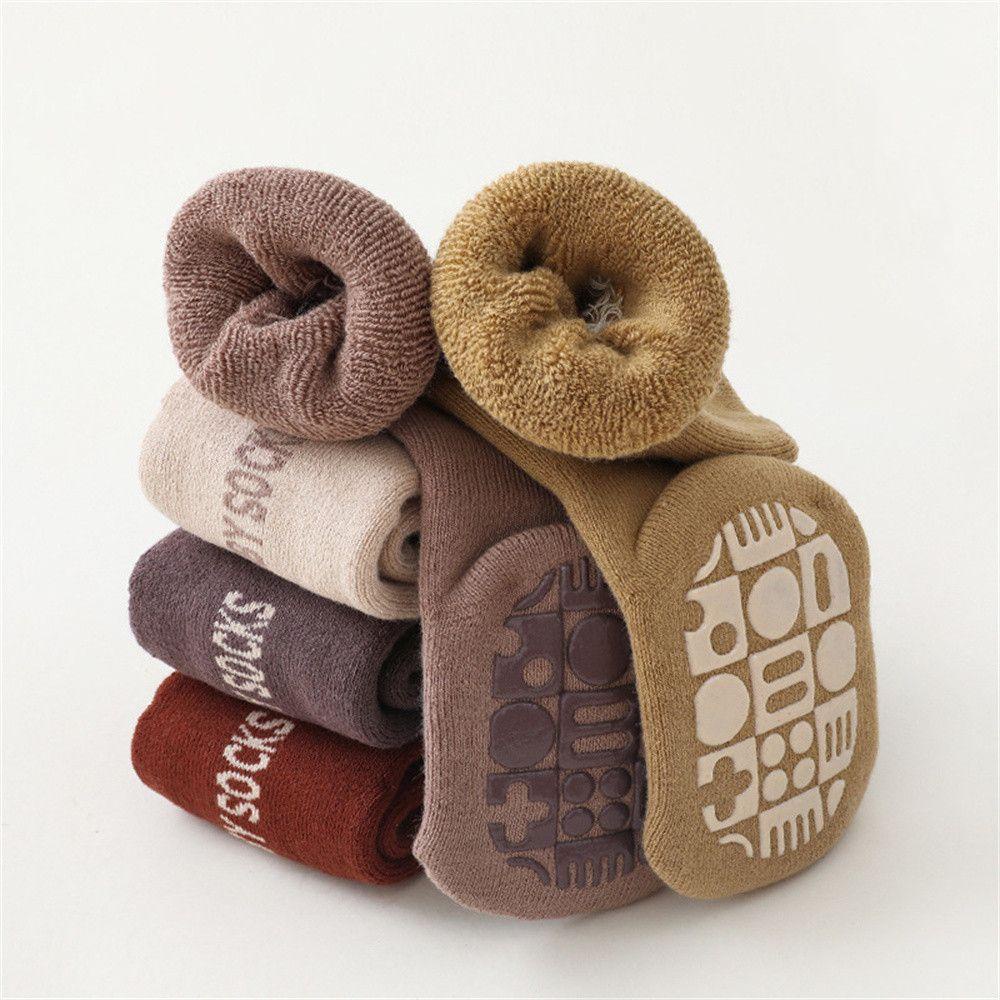 MIHAN1 Vớ Cotton Giữ Ấm Thoáng Khí In Họa Tiết Hoạt Hình Thời Trang Thu Đông Cho Bé Sơ Sinh