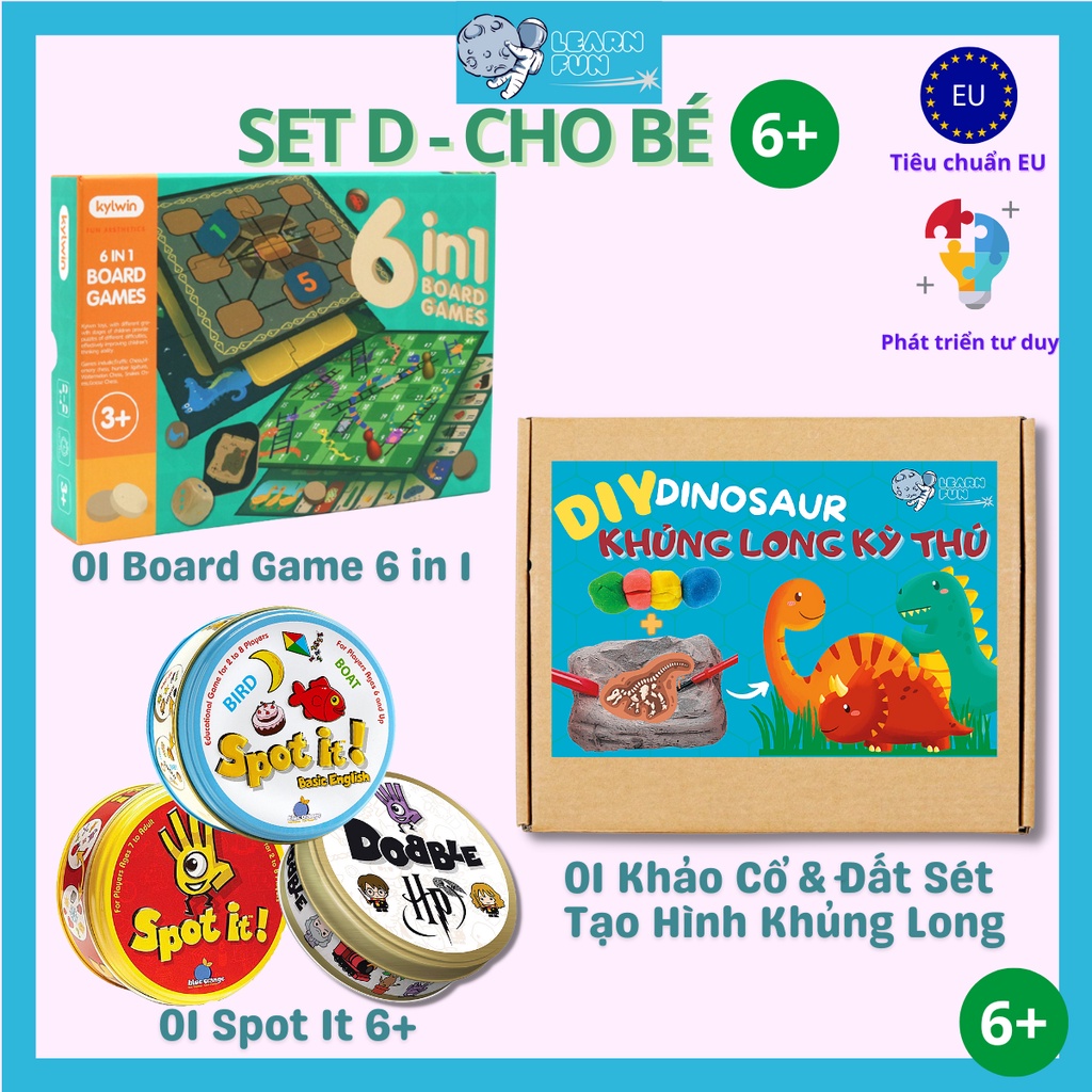 [4in1] SET QUÀ TƯ DUY CHO BÉ 3+ 6+ Bộ Đồ Chơi Giáo Dục Phát Triển Trí Tuệ Quà Giáng Sinh Quà Sinh Nhật