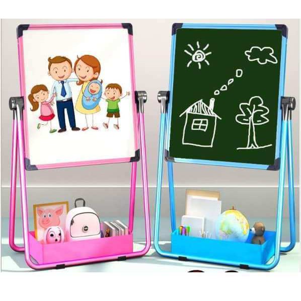 Bảng tập vẽ 2 mặt cho bé từ 2 đến 10 tuổi (48*53), Flipchart Cho Bé Vừa Học Vừa Chơi