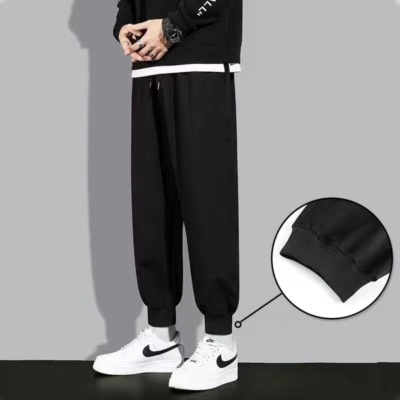 Quần jogger nam trơn basic thể thao vải nỉ cotton cao cấp ROMAN QT02