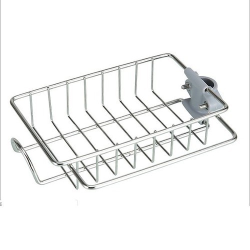 Giá để đồ inox cài cạnh vòi nước rửa bát nhà tắm