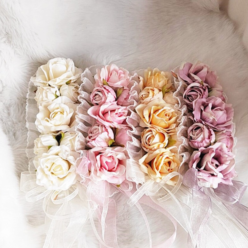 Băng Đô Cài Tóc Phối Ren Hoa Thanh Lịch Cho Nữ