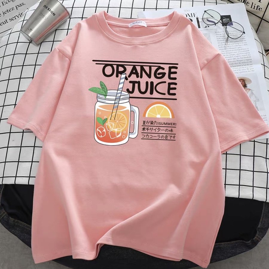 Áo thun cotton HAZEE Unisex in họa tiết JUICE Basic Tee phom rộng mặc nhóm du lịch đi học